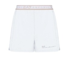 EA7 EMPORIO ARMANI SHORTS WHITE DYNAMIC ATHLETE IN TESSUTO TECNICO NATURAL VENTUS7