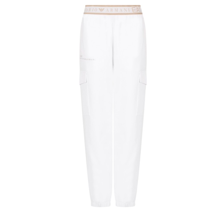 EA7 EMPORIO ARMANI PANTALONE CARGO WHITE DYNAMIC ATHLETE IN TESSUTO TECNICO NATURAL VENTUS7	