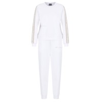 EA7 EMPORIO ARMANI COMPLETO WHITE FELPA/PANTALONE DYNAMIC ATHLETE IN TESSUTO TECNICO NATURAL VENTUS7	
