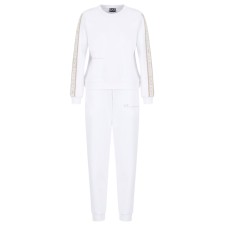 EA7 EMPORIO ARMANI COMPLETO WHITE FELPA/PANTALONE DYNAMIC ATHLETE IN TESSUTO TECNICO NATURAL VENTUS7	