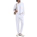 EA7 EMPORIO ARMANI COMPLETO WHITE FELPA/PANTALONE DYNAMIC ATHLETE IN TESSUTO TECNICO NATURAL VENTUS7	