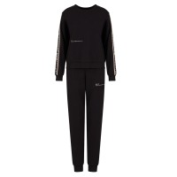 EA7 EMPORIO ARMANI COMPLETO BLACK FELPA/PANTALONE DYNAMIC ATHLETE IN TESSUTO TECNICO NATURAL VENTUS7