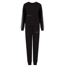 EA7 EMPORIO ARMANI COMPLETO BLACK FELPA/PANTALONE DYNAMIC ATHLETE IN TESSUTO TECNICO NATURAL VENTUS7