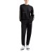 EA7 EMPORIO ARMANI COMPLETO BLACK FELPA/PANTALONE DYNAMIC ATHLETE IN TESSUTO TECNICO NATURAL VENTUS7