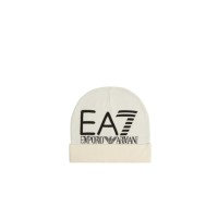 EA7 EMPORIO ARMANI CAPPELLO BEIGE UNISEX CON MAXI LOGO LETTERING BLACK
