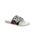 EA7 EMPORIO ARMANI CIABATTA DA UOMO BIANCA CON STAMPA ALL OVER