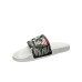 EA7 EMPORIO ARMANI CIABATTA DA UOMO BIANCA CON STAMPA ALL OVER