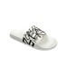 EA7 EMPORIO ARMANI CIABATTA DA UOMO BIANCA CON STAMPA ALL OVER 