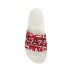 EA7 EMPORIO ARMANI CIABATTA UNISEX BIANCA CON STAMPA ALL OVER ROSSA 