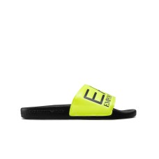 EA7 EMPORIO ARMANI CIABATTA DA UOMO NERA E GIALLO FLUO 