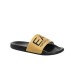 EA7 EMPORIO ARMANI CIABATTA DA UOMO NERA CON FASCIA ORO CON LOGO LETTERING NERO  