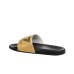 EA7 EMPORIO ARMANI CIABATTA DA UOMO NERA CON FASCIA ORO CON LOGO LETTERING NERO  