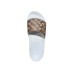 EA7 EMPORIO ARMANI CIABATTA DA DONNA BIANCA CON FASCIA ORO INTERAMENTE LOGATA 