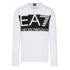 EA7 Emporio Armani T-shirt a manica lunga bianca