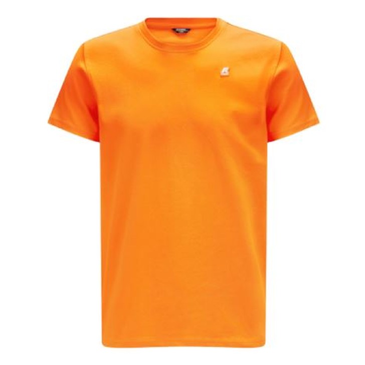 K-Way T-shirt arancione in jersey di cotone a manica corta 