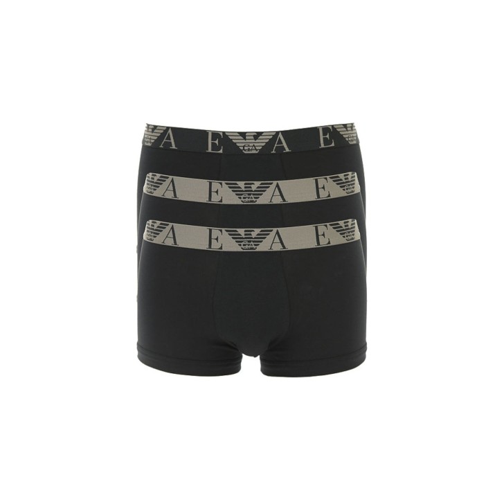 Emporio Armani Set 3 Boxer in cotone elasticizzato con vita elastica e logo bold monogram 