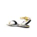 Versace Jeans Couture Sandali Bassi da Donna Bianchi con Stampa Barocco all over