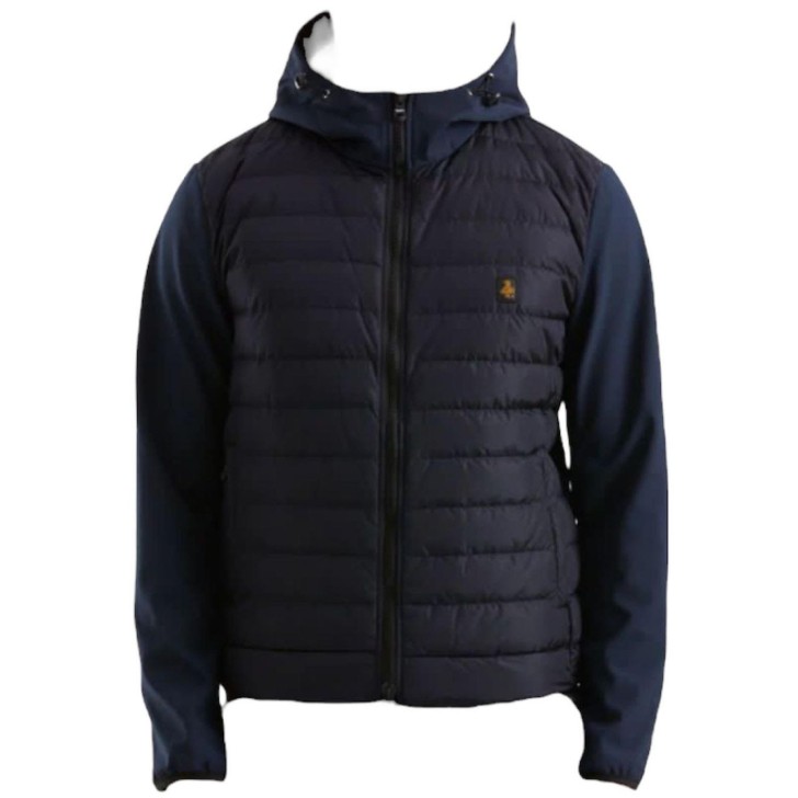 RefrigiWear Giubbotto blu con cappuccio da Uomo 
