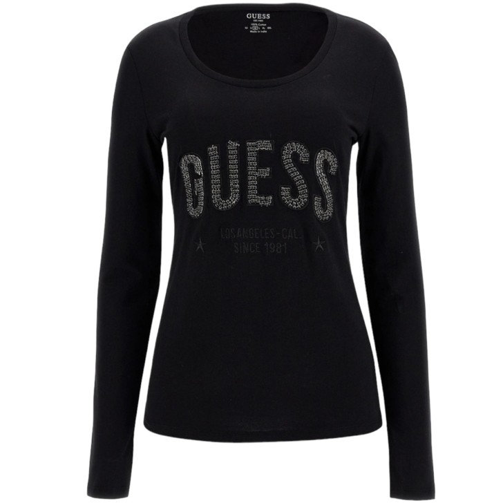 Guess Maglia nera da Donna con logo 