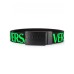 Versace Jeans Couture Cintura in nastro nero interamente logata Verde fluo