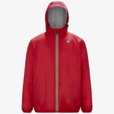 K-WAY Giubbotto Claude Orsetto Rosso Full Zip Warm Rain Jacket 