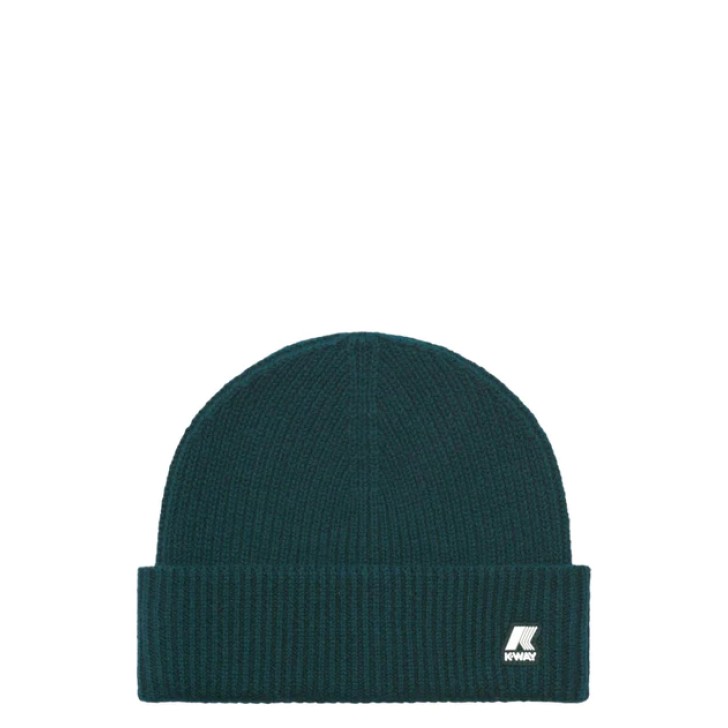 K-WAY Cappello Unisex BRICE CARDIGAN STITCH WOOL green petrol 