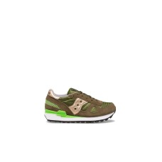 Saucony Shadow Sneakers Verde con inserti a contrasto oro