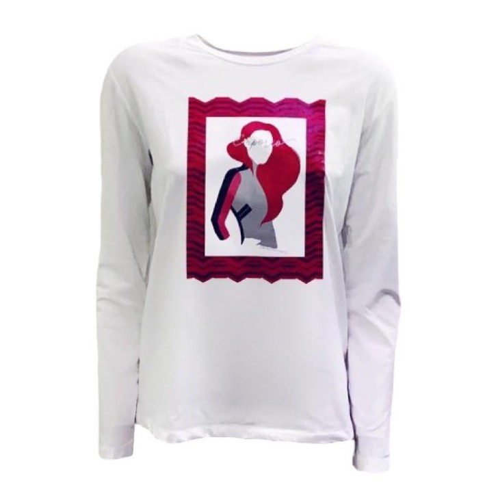 Emporio Armani Maglia a manica lunga Bianca con stampa