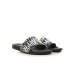 Emporio Armani Ciabatta da uomo Nera/Argento con logo all over