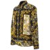 Versace Jeans Couture Camicia Nera con stampa Baroque da Uomo 