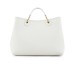 Emporio Armani Borsa a mano MyEA Bag Bianca stampa cervo con tracolla in nastro con logo lettering All Over regolabile, estraibile