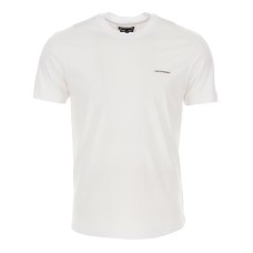 Emporio Armani T-Shirt Bianca a manica corta con micro logo lettering