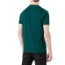 EMPORIO ARMANI T-SHIRT A MANICA CORTA VERDE IN JERSEY PIMA CON STAMPA LOGO LETTERING WHITE