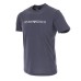 Emporio Armani T-Shirt Grigia a manica corta in jersey Pima con logo lettering stampato