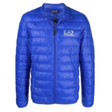 Ea7 Emporio Armani giubbotto blu elettrico da Uomo con logo argento 