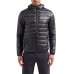 EA7 EMPORIO ARMANI GIUBBOTTO CON CAPPUCCIO BLACK CON LOGO LETTERING GOLD 