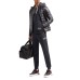 EA7 EMPORIO ARMANI GIUBBOTTO CON CAPPUCCIO BLACK CON LOGO LETTERING GOLD 