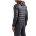EA7 EMPORIO ARMANI GIUBBOTTO CON CAPPUCCIO BLACK CON LOGO LETTERING GOLD 