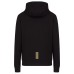 EA7 Emporio Armani felpa nera e oro con zip e cappuccio