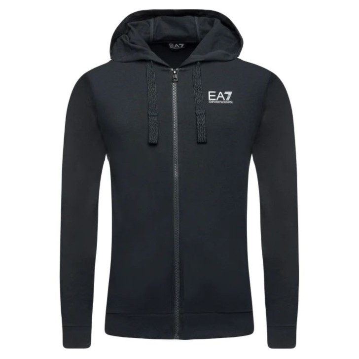 EA7 Emporio Armani felpa con zip e cappuccio blu da Uomo 