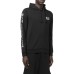 EA7 EMPORIO ARMANI FELPA CON CAPPUCCIO IN COTONE BLACK CON LOGO LETTERING WHITE