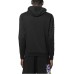 EA7 EMPORIO ARMANI FELPA CON CAPPUCCIO IN COTONE BLACK CON LOGO LETTERING WHITE