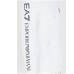 EA7 EMPORIO ARMANI FELPA CON CAPPUCCIO IN COTONE WHITE CON LOGO LETTERING BLACK
