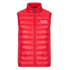 Ea7 Emporio Armani gilet rosso da Uomo con logo argento 