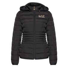 EA7 EMPORIO ARMANI BOMBER JACKET BLACK CON CAPPUCCIO
