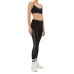 EA7 EMPORIO ARMANI LEGGINGS BLACK CON LOGO LETTERING STAMPATO ROSAGOLD 