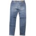 Jeckerson Jeans denim blu cinque tasche con toppe in Alcantara cammello