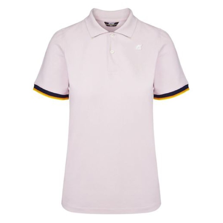 K-Way Polo Rosa Vincent in piquet di cotone stretch