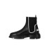 Emporio Armani Stivale Nero con inserto elastico e logo a rilievo nella parte posteriore