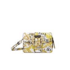 Versace Jeans Couture Borsa a Tracolla da Donna Bianca con stampa Baroque all over